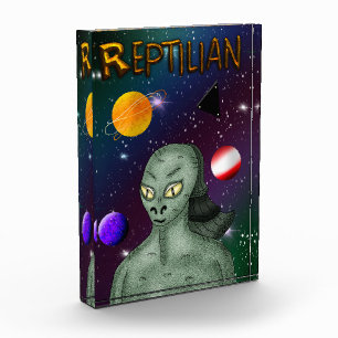 Bloque Para Fotos Alien Reptilia con el espacio ultraterrestre
