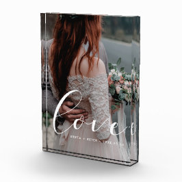 Bloque Para Fotos Ama la elegante caligrafía de boda