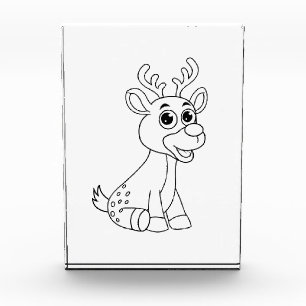 Bloque Para Fotos Amanecer de animales venados Bebé Bebé joven tarje