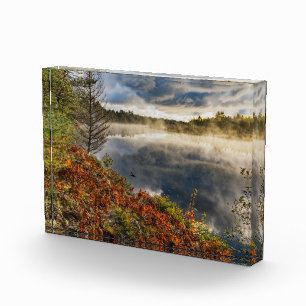 Bloque Para Fotos Amanecer en el río Tahquamenon   Paraíso, Míchigan