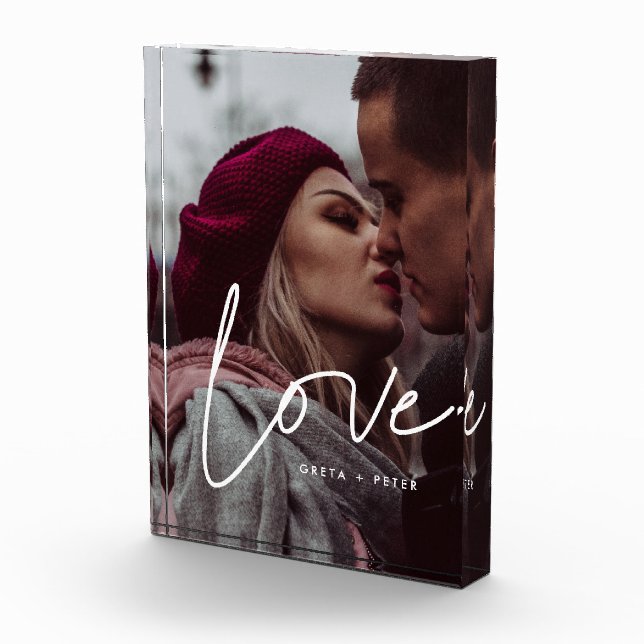 Bloque Para Fotos Amar a la pareja moderna de caligrafía (Derecha)