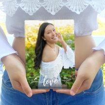 Amar caligrafía Script Corazones Personalizado Kee