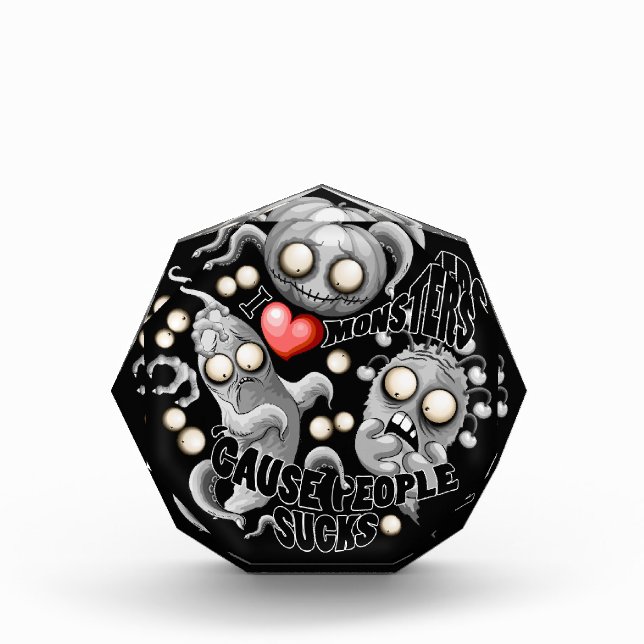 Bloque Para Fotos Amo a los monstruos porque la gente se acosa (Anverso)