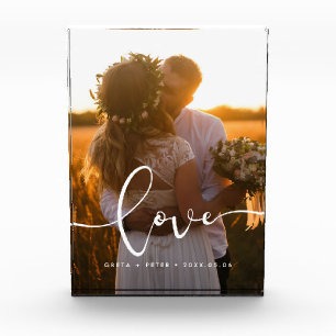 Bloque Para Fotos Amor superposición de caligrafía moderna boda