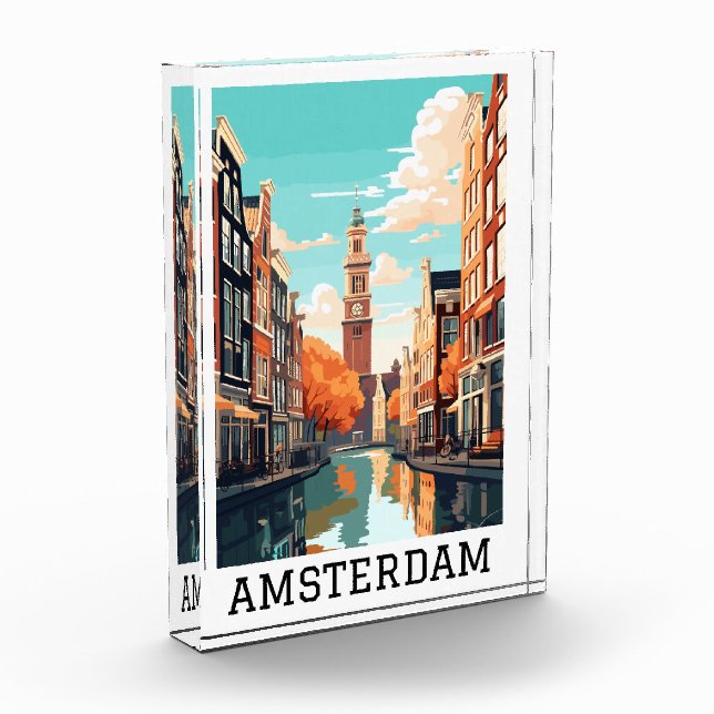 Bloque Para Fotos Amsterdam Países Bajos Canal Travel (Izquierda)