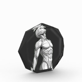 Bloque Para Fotos Android Anatomy: Octagonal Cyborg Acrylic Block