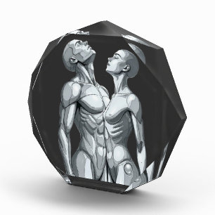 Bloque Para Fotos Android Union: Cyborg Couple Futuristic Art Poster