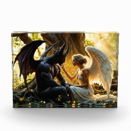 Bloque Para Fotos Ángel Demon diseño brillante supernatural