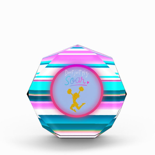 Bloque Para Fotos Animadores con franjas de "No vueles, Soar" (Anverso)