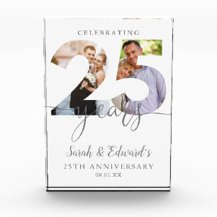 Bloque Para Fotos Aniversario de bodas moderno de 25 años 2 