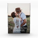 Bloque Para Fotos Aniversario de la boda personalizada que lo haga ú<br><div class="desc">Añade tu foto favorita al personalizar y personaliza este elegante bloque de fotos. Hermoso regalo de honor de aniversario de boda. Foto de Jessica Rockowitz de Unsplash,  ¡gracias!</div>