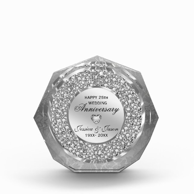 Bloque Para Fotos Aniversario de los diamantes blancos-Bodas (Anverso)