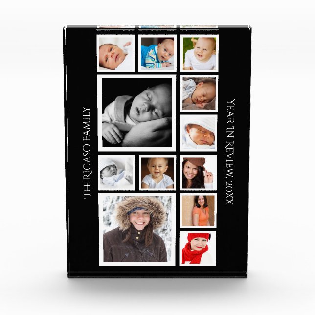 Bloque Para Fotos Año En Revisión Personalizado Único Personalizado  (Anverso)