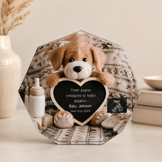 Bloque Para Fotos Anuncio de embarazo para amantes de perros cachorr