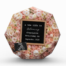 Bloque Para Fotos Anuncio de Revelación de Bebé con Floral Pastel 