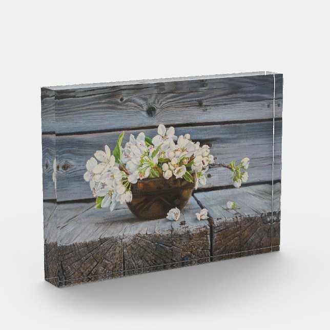 Bloque Para Fotos Apple Blossom Still Life – Original Fine Art Print (Izquierda)