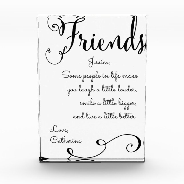 Bloque Para Fotos Aprecio de la amistad (Anverso)