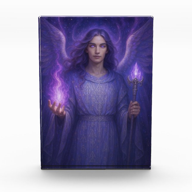 Bloque Para Fotos Archangel Zadkiel - Guardián de la llama violeta (Anverso)