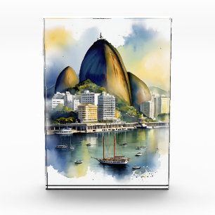 Bloque Para Fotos Arte acuarela de Río de Janeiro