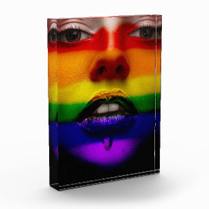 Bloque Para Fotos Arte: Cara del orgullo gay arcoiris