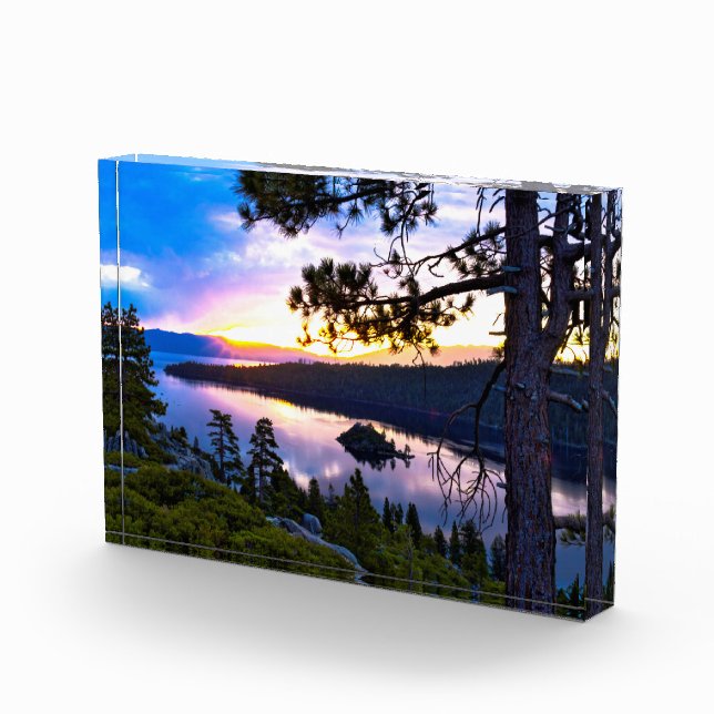 Bloque Para Fotos Arte de Bahía Esmeralda en el Lago Tahoe (Derecha)
