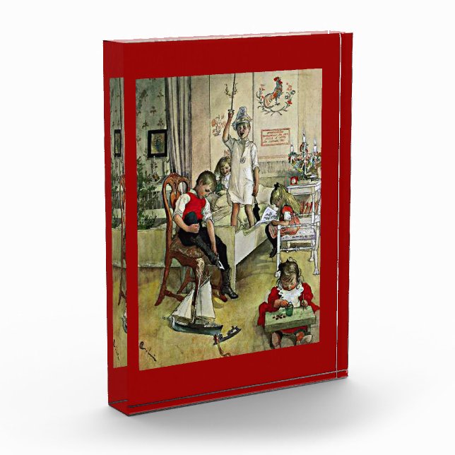 Bloque Para Fotos Arte de Carl Larsson: Navidades Morning (Izquierda)