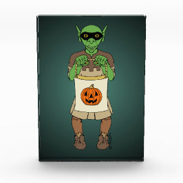 Bloque Para Fotos Arte de Halloween de Goblin Trick o Treating