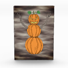 Bloque Para Fotos Arte de Halloween del Hombre de Calabaza