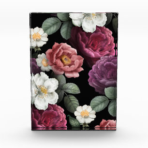 Bloque Para Fotos Arte de Ilustracion de Rosas de época