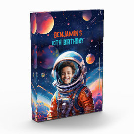 Bloque Para Fotos Astronaut Deep Space Sky Planets Photo Gift 