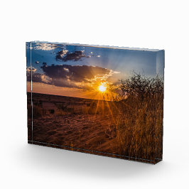 Bloque Para Fotos Atardecer en el desierto de Kalahari, Namibia