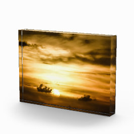 Bloque Para Fotos Atardecer En El Océano Pacífico