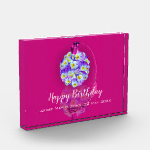 Bloque Para Fotos Atomizador Lovely Pansy Fiesta de Cumpleaños