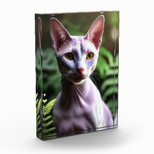 Bloque Para Fotos "Atún el gato sin pelo: brillante y sedoso"