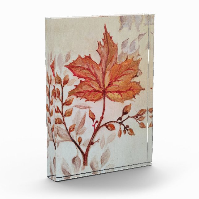 Bloque Para Fotos Autumn cooper vine leaf (Izquierda)