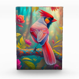 Bloque Para Fotos Aves fantasmas Cardenal masculino