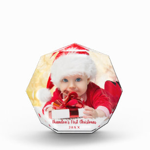 Bloque Para Fotos Baby First Christmas Red Script O