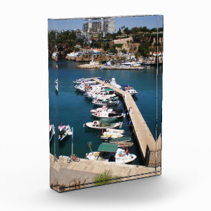 Bloque Para Fotos Bahía con barcos de crucero en el casco antiguo de