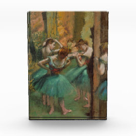 Bloque Para Fotos Bailarinas, Edgar Degas, rosa y verde