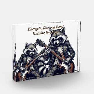 Bloque Para Fotos Banda de mapaches enérgica: ¡sacudiendo el escenar