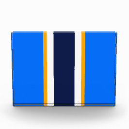 Bloque Para Fotos Bandas de Carreras azul brillante amarillo blanco 