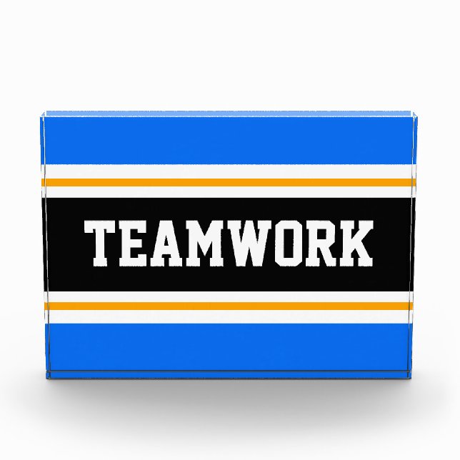 Bloque Para Fotos Bandas de TEAMWORK blanco azul brillante azul atlé (Anverso)