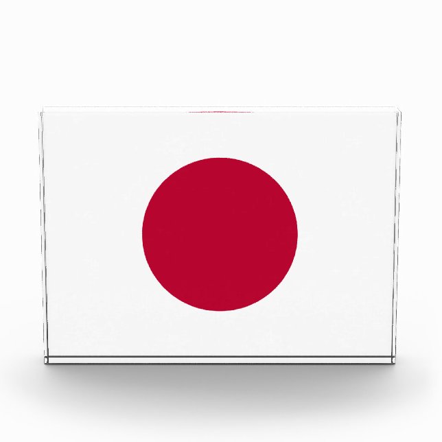 Bloque Para Fotos Bandera de Japón: Hinomaru, Nisshōki, Sol rojo en  (Anverso)