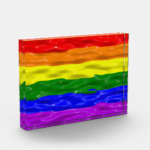 Bloque Para Fotos Bandera de orgullo de SlipperyJoe's brillo líquido