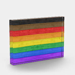 Bloque Para Fotos Bandera de orgullo gay inclusiva de SlipperyJoe's 