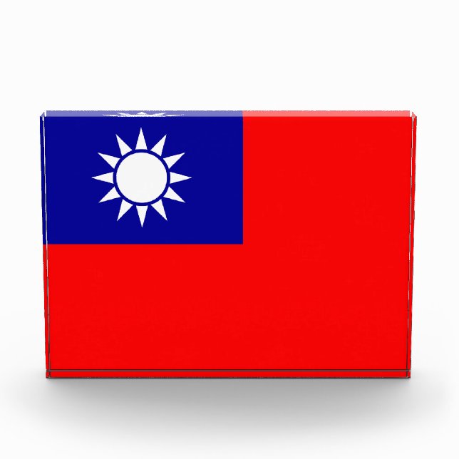 Bloque Para Fotos Bandera de Taiwán: República de China, Taipei chin (Anverso)
