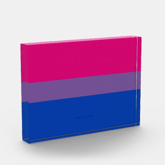 Bloque Para Fotos Bandera del Orgullo Bisexual de SlipperyJoe lavand (Izquierda)