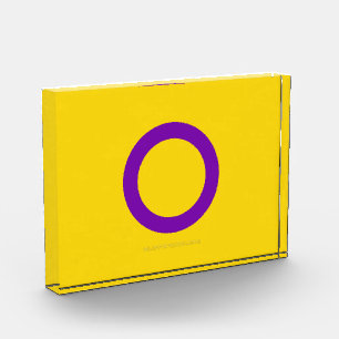 Bloque Para Fotos Bandera del orgullo intersexual de SlipperyJoe's f