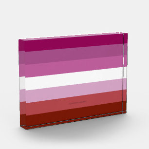 Bloque Para Fotos bandera del orgullo lésbico femenino de SlipperyJo