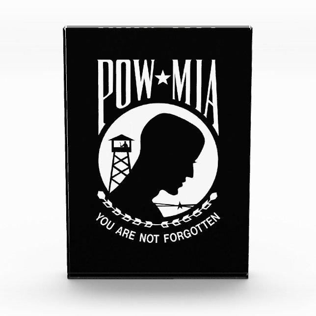 Bloque Para Fotos Bandera del POW MIA: Soldados desaparecidos en la  (Anverso)